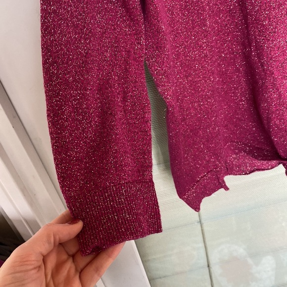 A New Approach a.n.a Size Petite Medium Pink Sparkly Sweater - Picture 6 of 17